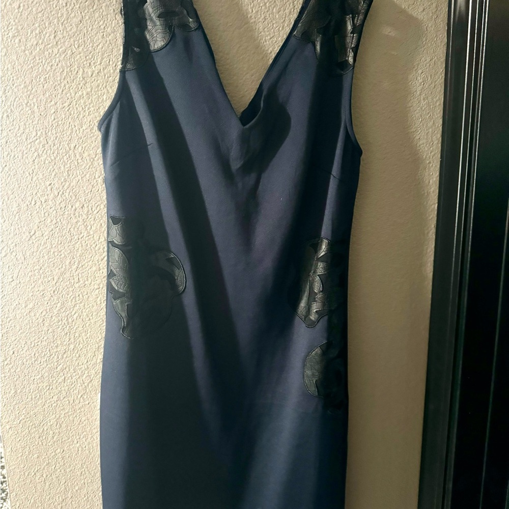 Avon Navy and Black Midi Dress